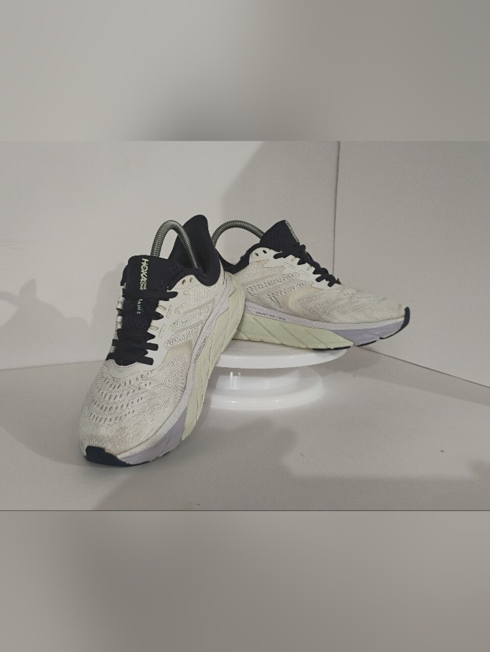 Hoka One One Women's Cream & Black Running Sneakers
